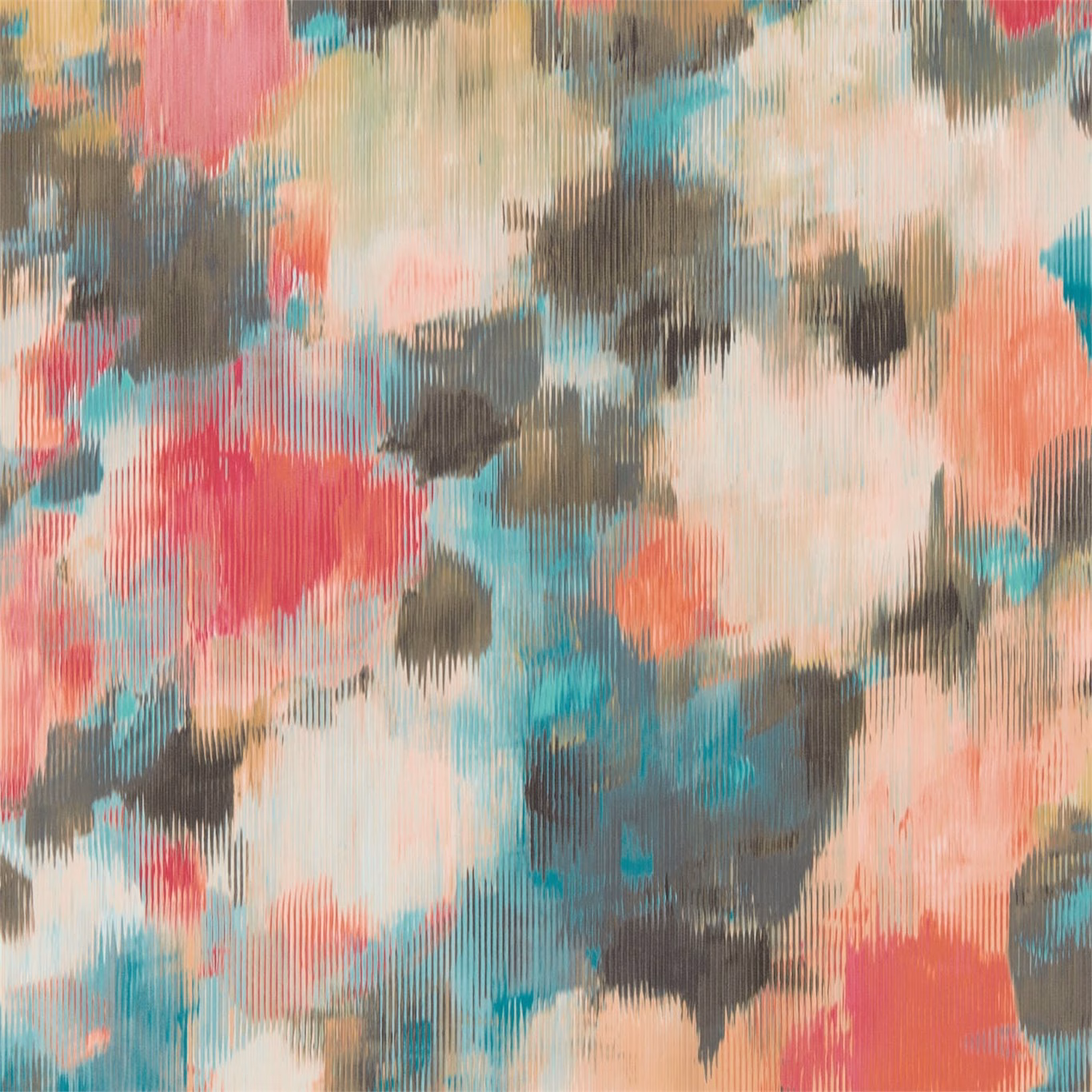Обои Harlequin Standing Ovation Exuberance Coral/Turquoise 111476